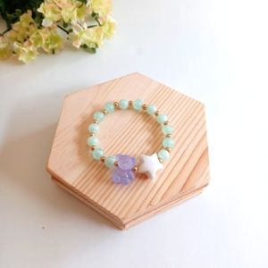 Handmade Bear & Star Stretch Bracelet